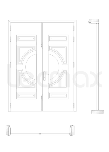 Cửa thép vân gỗ LM401