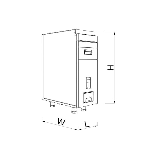 Tủ thùng gạo bán âm TG1A